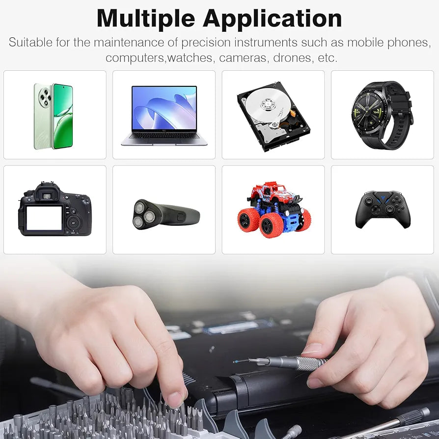 128-in-1 Professional Magnetic Precision Screwdriver Set: Comprehensive Tool Kit for Electronics, Computer, PC, Phone, Watch Repair & DIY Maintenance
