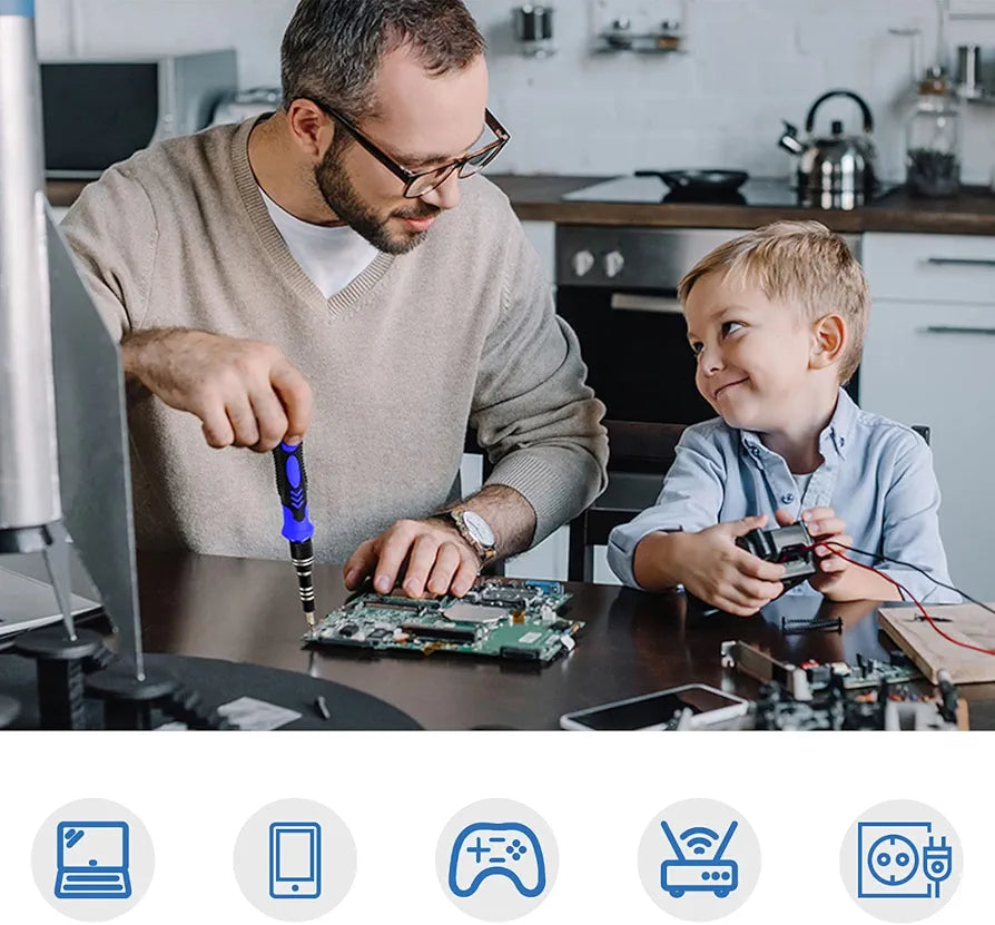 Comprehensive 80-in-1 Professional Computer & Electronics Repair Tool Kit - Precision Screwdriver Set with 56 Magnetic Bits for Laptops, PCs, MacBooks, Tablets, iPhones, PS4, and More - Ultimate Tech Gadget for Gamers & Professionals