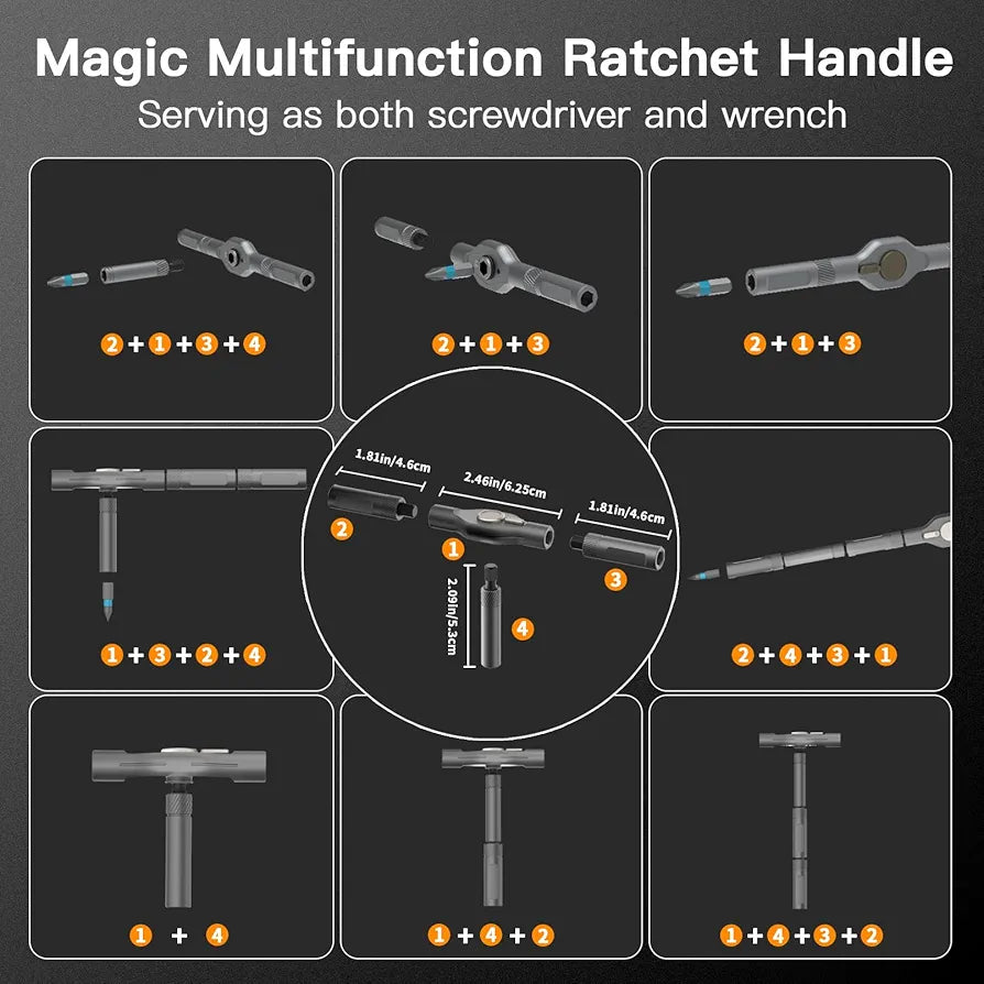 Professional 42-in-1 Magnetic Ratchet Screwdriver Set for Versatile DIY Repairs